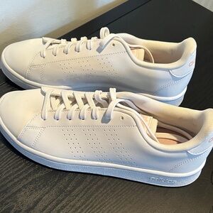 Adidas Women’s Sneakers Size 10 White with pink text